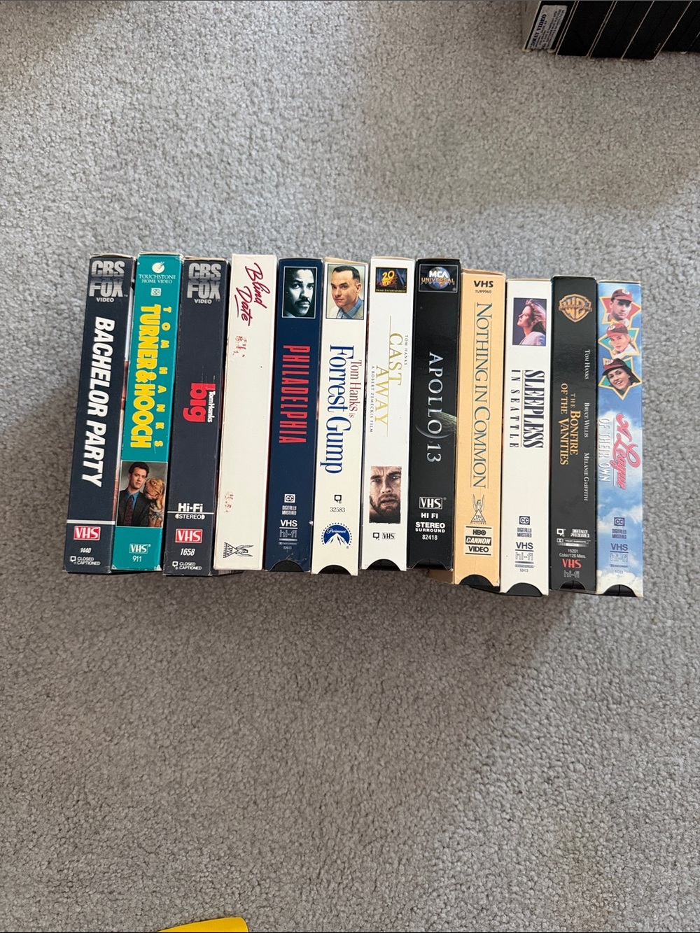 12vintage Tom Hanks VHS movie tapes